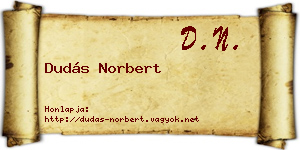 Dudás Norbert névjegykártya