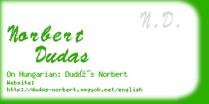norbert dudas business card